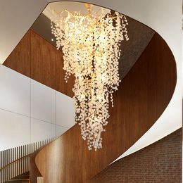 100% Copper Chandelier LED Modern Tree Branches Chandeliers Lights Fixture Hotel Hall Parlour Living Room Villa Stairway Home Indoor Lighting