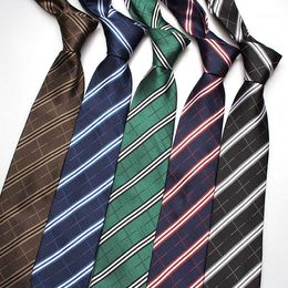 Neck Ties Sitonjwly Business Polyester For Men Women Classic Necktie Wedding Suits Corbatas Plaid Stripe Necktie1