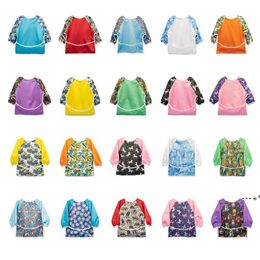 NEWBaby Aprons Bib Long Sleeved Child Toddler Bibs Waterproof Sleeved Apron 3-24 Months RRF12935