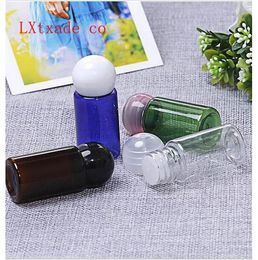 Free Shipping 10g/ml Multicolor Plastic Ball lid Bottle Shanpoo Lotion Cream Cosmetic Emulsion Small Sample Empty Packing