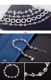 Bangle Bracelets for Women Men Bracelets Charms Infinity 925 Sterling Silver Bracelets