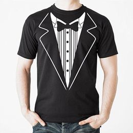 Men's T-Shirts Tuxedo T Shirt TUX Funny Prom Wedding Groom Costume Outfit With Bowtie Graohic T-Shirt1