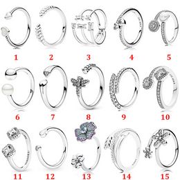 Designer Jewelry 925 Silver Wedding Ring Bead fit Pandora Pearl Sparkling Arrow Ring Love Romance Cubic Zirconia Diamonds Style Rings Birthday Ladies Gift