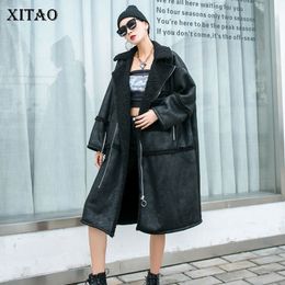 XITAO Plus Size Jacket Full Sleeve Pocket Patchwork Pocket Goddess Fan Casual Style Minority Loose Wide Waist Coat ZY1386 201210