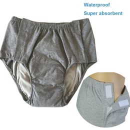 Adult Cloth Diaper Nappy Incontinence Cover Waterproof Reusable Washable elderly people Underwear cotton Wide elastic pants ABDL 201117