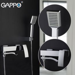 GAPPO Bathtub faucet set mixer bath bathroom sink shower faucets tap brass mixer torneira bathtub sink tap hand shower head LJ201211