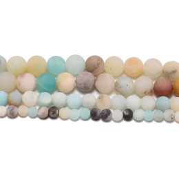 1strand Lot 4 6 8 10 12 Mm Matte Round Natural Stone Loose Beads Spacer Bead For Jewellery Making Diy Necklace H jlltrw