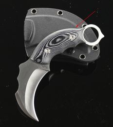 2022 нож карамбит Karambit Claw нож AUS-8A атласный лезвие Полный тан Микарта ручка на открытом воздухе тактические ножи с кидекс