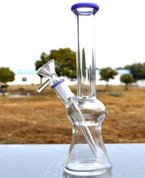 8 In Glass Bongs Bottle Style Tube Colored Lip Oil Rigs Dab Rig Smoking Water Pipes Cyclone Glass Bongs Assorted Color Upon Request