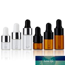 1ml/2ml/3ml Mini Liquid Dropping Bottle Refillable Esstenial Oil Glass Bottle Container with Glass Eye Dropper Makeup Tools