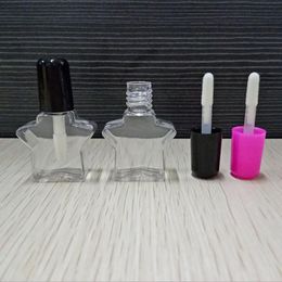 6/7ML Five Stars Shape Reusable Empty Lip Gloss Balm Tube Bottle DIY Container Vials Black Or Fuchsia Lids