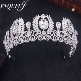 Crystal wedding crown queen headband big flower bridal tiara bride bridal hair accessories head diadem hair Jewellery Y200409
