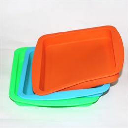 deep stick NZ - boxes wholesale Deep Dish square Pan 8.5" friendly Non Stick Silicone Container Concentrate Oil BHO silicon tray
