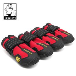 Truelove Dog Shoes Waterproof Anti-Slip Rain Boots Warm Snow Reflective for Small Medium Large Pet Sports Training TLS3961 LJ201006