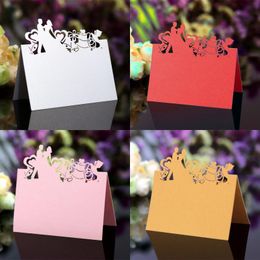 Hollowed Lace Card Wedding Party Decorations Table Cards Love Heart Gift Seat Cards Beautiful Desk Blank Name 0 25ym G2