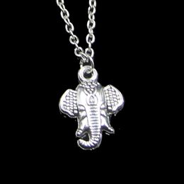 Fashion 22*16mm Elephant Head Pendant Necklace Link Chain For Female Choker Necklace Creative Jewelry party Gift