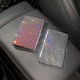 Luxury Colourful Woman Diamond Glitter Decoration Cigarette Stash Cases Dry Herb Tobacco Smoking Storage Box Case Innovative Design Holder DHL Free