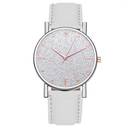 2020 Top Brand High Quality Rhinestones Womens Ladies Simple Watches Faux Leather Analogue Quartz Wrist Watch Clock Saat Gift1