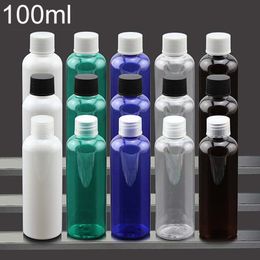 Empty 100ml Plastic Bottle Makeup Face Toners Cosmetic Water Cream Lotion Packaging Shower Gel Shampoo Container Free Shipping