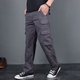 2020 Autumn Men's Cargo Pants high quality Multi-pockets Baggy Pants Men Casual Trousers Overalls Pants Plus Size Streetwear LJ201007