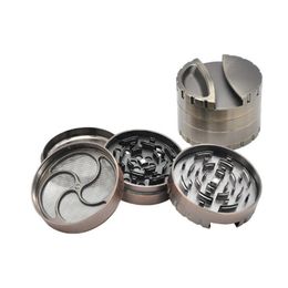 Four layer zinc alloy Cigarette Mill 80mm individual creative metal grinder cigarette breaker