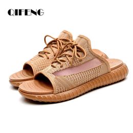 Slippers Summer Men Fashion Slipper Male Beach Shoes Casual Footwear Sports Clogs for Women Light Weight Outdoor Sandals Boys 220302