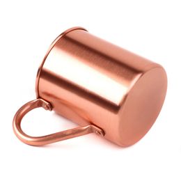 Pure Copper Mug Creative Coppery Handcrafted Durable Moscow Mule Cocktail Cup For Restaurant Bar Drinkware Party Kitchen h2 LJ200821