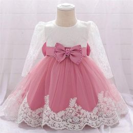 Girl's Dresses Baby Infant Girls Dress For 0-2y Tulle Girl Tutu Birthday Clothing Christmas Bow-Knot Gown Children Autumn Fall Clothes