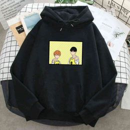 Anime Character Haikyuu Hoodies Man Casual Fleece Hooded Sweatshirt 2021 Homme Loose Long Sleeve Pocket Graphic Streetwear Hoody H1227