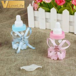 Gift Wrap 6pcs Baby Bottle Girl Boy Candy Box Shower Baptism Favors Christmas Halloween Party Gifts Plastic Case Decorations1