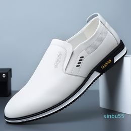 Dress Shoes Men Summer Leather All-Match British One-Legged Casual Soft Sole
