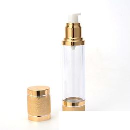 2021 15 30 50 ML Empty Airless Vacuum Pump Bottle for Refillable Container Cosmetic Cream Lotion Serum Liquid Gold and fast ship