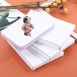 Makeup Mirror Portable Folding Pocket Mirrors Fashion Table Dresser Fill light Mirror Cosmetic Square Princess Makeup Mirror Espejo