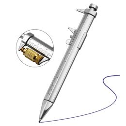 Creative Multifunction 1.0mm Gel Ink Pen Vernier Calliper Roller Ball Pen Stationery Blue Black Ink Ballpoint Pens Gift