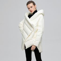 YVYVLOLO Women's Winter Jacket Fashion Cloak Winter Coat Women Parka Loose Plus Size Down Winter Coat Warm Jacket Overcoat 201130