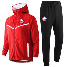 2020 2021 Lille LOSC soccer Hoodie Sweatshirt Tracksuit Sets winter mens casual sports hooded training sportswear suit Jacket Running Sets