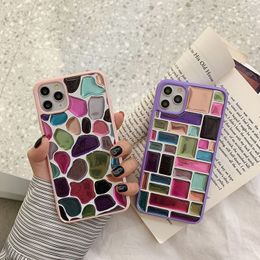 Colorful phone case For iphone 12 mini iphone 12 12 pro max 11 11 pro max TPU PC back cover oppbag