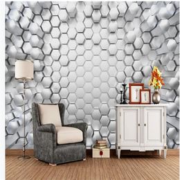 3D Abstract Geometric wallpapers Stereo Graphic Background Wall Mural 3d murals wallpaper for living room