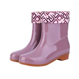 Descuento Botas De Lluvia De Goma Corta Mujer 2022 en venta en DHgate.com