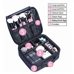 Nxy Cosmetic Bags High Quality Makeup Case Brand Travel Bag for Women s Portable Beauticia Female Make Up Storage Box Nail Tool Suitcases 220303