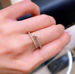 Luxury quality charm punk band ring with all diamond for women wedding Jewellery gift have box stamp PS7346