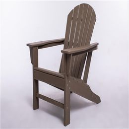 -EU estoque mobiliário HDPE resina madeira adirondack cadeira - marrom escuro a22