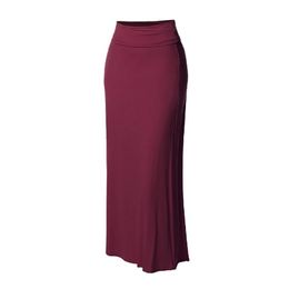 Women Lady's Spring Summer Long Maxi Skirt Ladies Solid Color High Waist Comfort SexyStitching Party Evening Skirt Sias#LR1 T200712