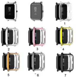 Soft Plating Tpu Protection Silicone Case Cover For Amazfit Gts2 Mini pop pro Watch High Quality Smartwatch Band Accessories