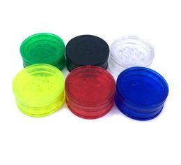 Plastic Grinders Spice Mill Crusher Smoking Magnent Dry Herbs Cigarette Colorfuls Retail Box 3 Layers 40mm WQ698