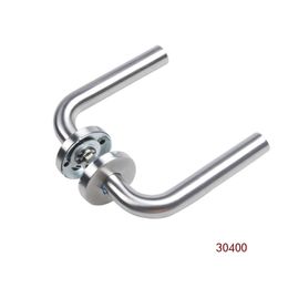 Door Handle Set Stainless Steel Interior Home Lever Handle Lock Durable Adjustable Latch Security Knob For Bedroom Bathroom T200703