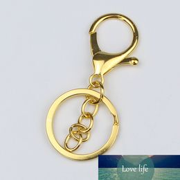 5pcs/lot 30mm Key Ring Long Length 70mm Popular Fashion 7 Colors Plated Lobster Clasp Chain Jewelry Making Keychain