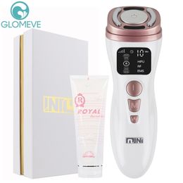 Mini Hifu EMS Microcurrent Machine RF Radio Frequency Massager Face Lifting Anti-Wrinkle with Skin Rejuvenation Moisturising Gel 220216