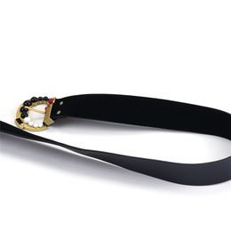 T GG -kedjor Gorgeous Black Velvet Leather Belly Midje kedjebälte med svartvitt kristallklänning Kroppsmycken för kvinnor Retro Body Chain Co