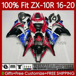 Injection Mould For KAWASAKI NINJA ZX-10R ZX 10R 1000CC 10 R 2016-2020 Body 105No.120 ZX1000 C ZX-1000 Red blue 2016 2017 2018 2019 2020 ZX10R 16 17 18 19 20 OEM Fairing